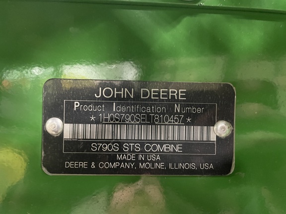 2020 John Deere S790 Combine