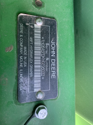 2017 John Deere 645FD Header Combine