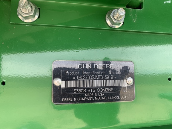 2021 John Deere S780 Combine