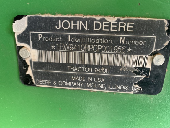 2012 John Deere 9410R Tractor 4WD