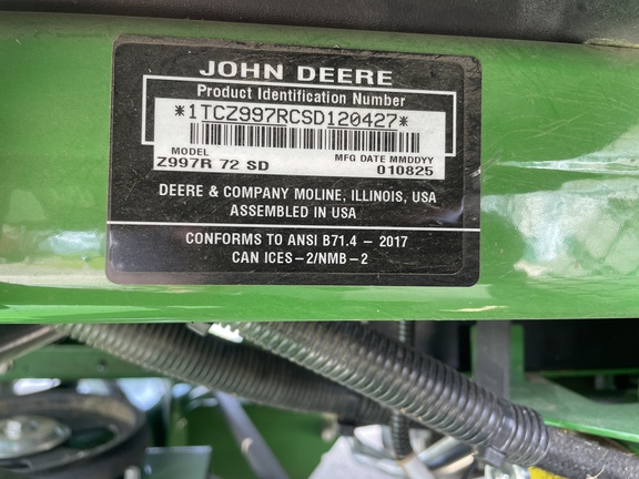 2025 John Deere Z997R Mower/Zero Turn