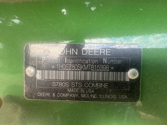 2021 John Deere S780 Combine