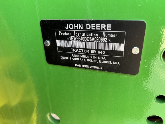 2025 John Deere 9R 640 Tractor 4WD