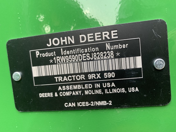 2025 John Deere 9RX 590 Tractor Rubber Track