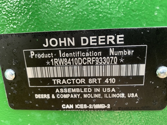 2025 John Deere 8RT 410 Tractor Rubber Track