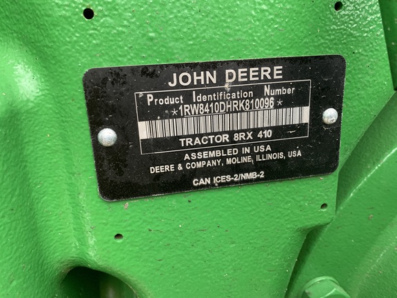 2025 John Deere 8RX 410 Tractor Rubber Track