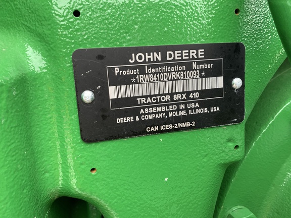 2025 John Deere 8RX 410 Tractor Rubber Track