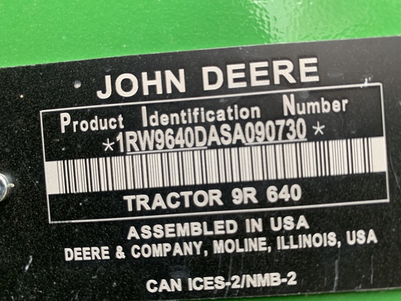 2025 John Deere 9R 640 Tractor 4WD