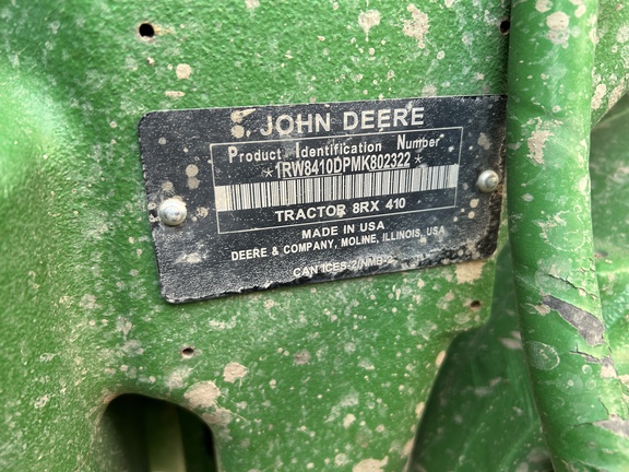 2021 John Deere 8RX 410 Tractor Rubber Track