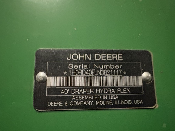 2022 John Deere RD40F Header Combine