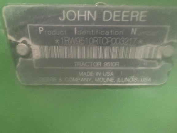 2012 John Deere 9510R Tractor 4WD