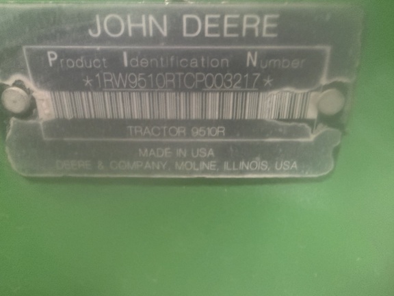 2012 John Deere 9510R Tractor 4WD