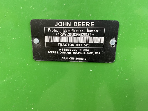 2023 John Deere 9RT 520 Tractor Rubber Track