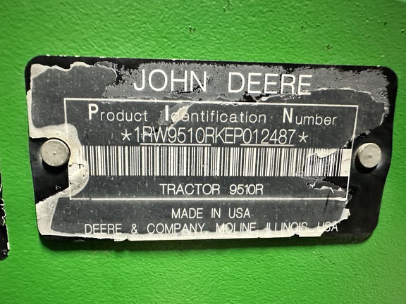 2014 John Deere 9510R Tractor 4WD