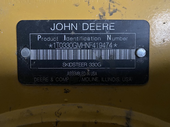 2022 John Deere 330G Skid Steer Loader