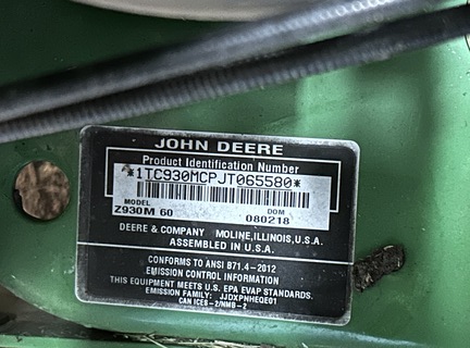 2018 John Deere Z930M Mower/Zero Turn