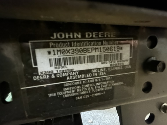 2023 John Deere X390 Garden Tractor
