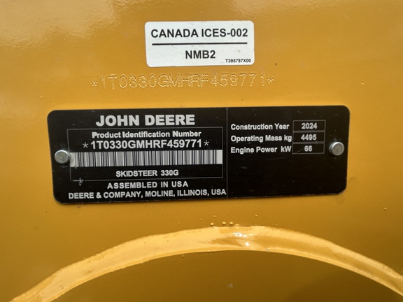 2024 John Deere 330G Skid Steer Loader