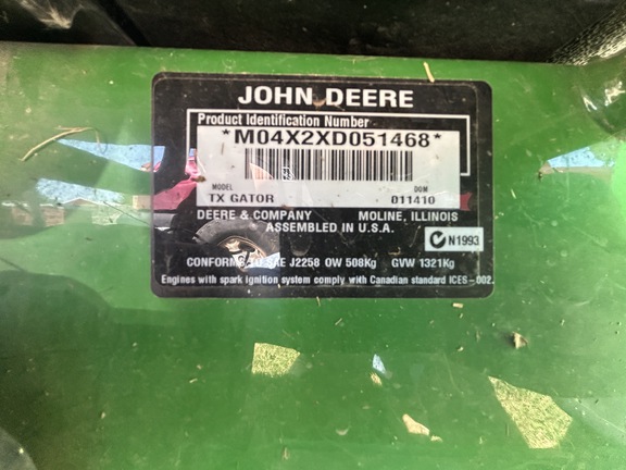 2010 John Deere TX 4X2 ATV