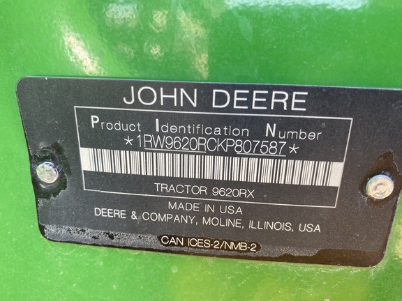 2019 John Deere 9620RX Tractor Rubber Track