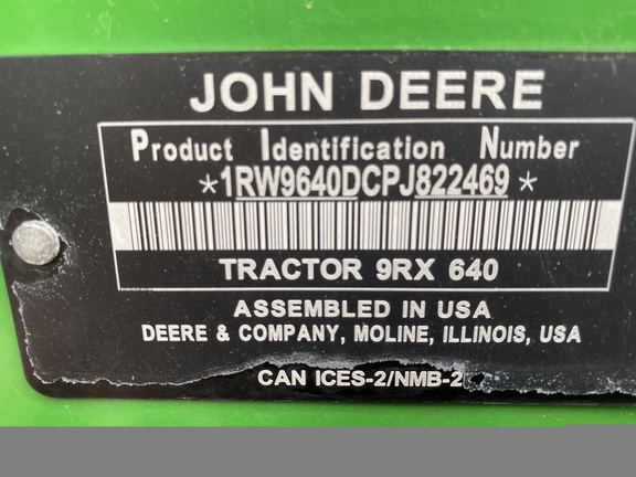 2023 John Deere 9RX 640 Tractor Rubber Track