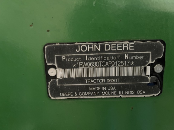 2010 John Deere 9630T Tractor Rubber Track