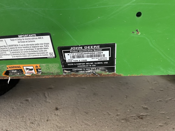 2022 John Deere 1550 Mower/Front Deck