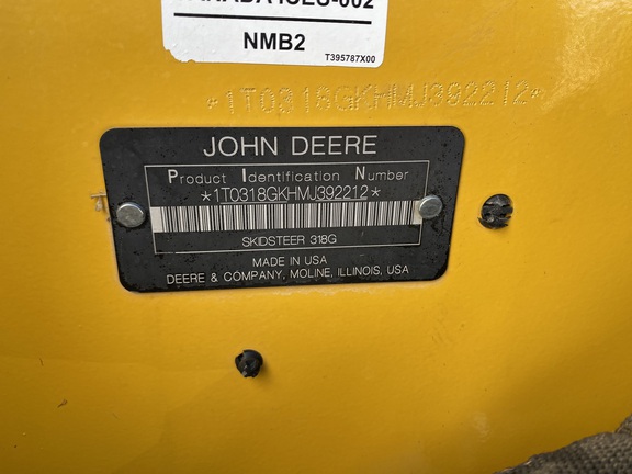 2021 John Deere 318G Skid Steer Loader