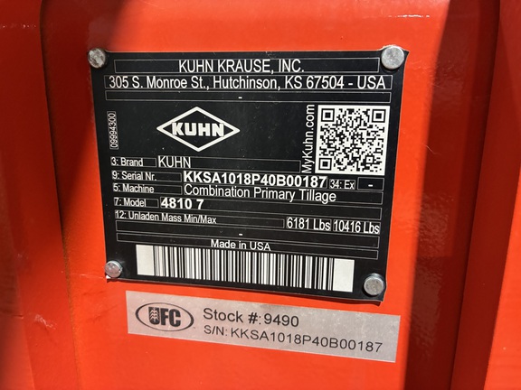 2024 Kuhn 4810 - 7 Disk Ripper