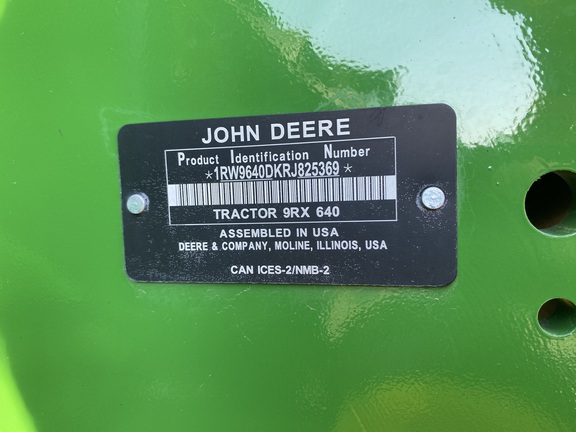 2024 John Deere 9RX 640 Tractor Rubber Track