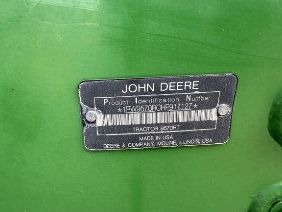 2017 John Deere 9570RT Tractor Rubber Track