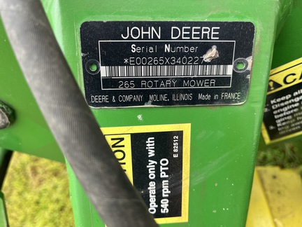 2008 John Deere 265 Mower