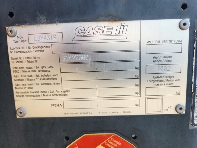 2002 Case IH LBX431R Baler/Big Square