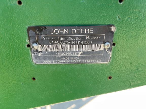 2014 John Deere 8370RT Tractor Rubber Track