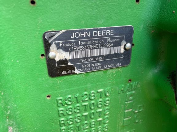 2017 John Deere 8345R Tractor