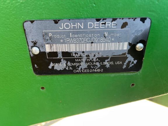 2018 John Deere 8370RT Tractor Rubber Track