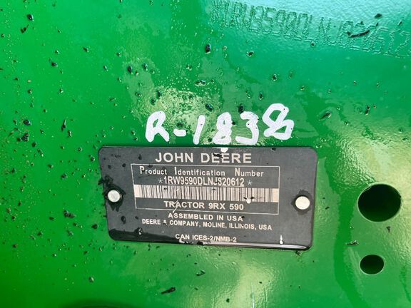 2022 John Deere 9RX 590 Tractor Rubber Track