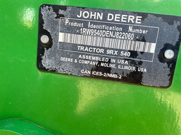 2023 John Deere 9RX 540 Tractor Rubber Track