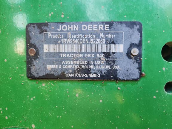 2023 John Deere 9RX 540 Tractor Rubber Track