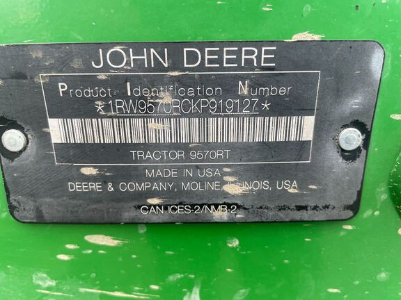 2019 John Deere 9570RT Tractor Rubber Track