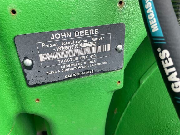 2023 John Deere 8RX 410 Tractor Rubber Track