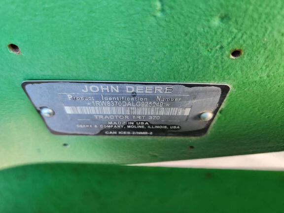 2021 John Deere 8RT 370 Tractor Rubber Track