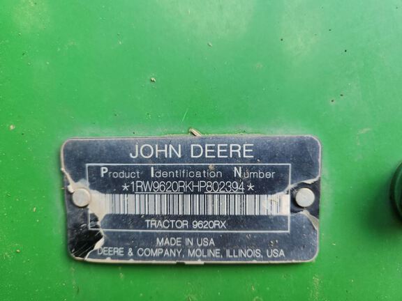 2017 John Deere 9620RX Tractor Rubber Track