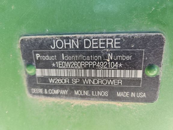 2023 John Deere W260R Windrower