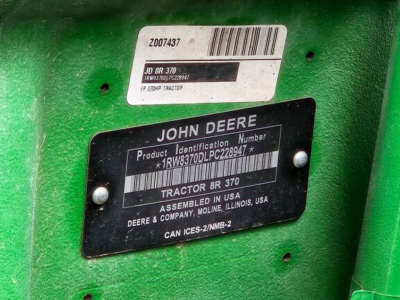 2023 John Deere 8R 370 Tractor