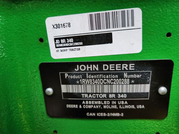 2022 John Deere 8R 340 Tractor