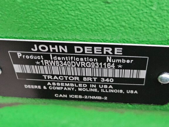 2024 John Deere 8RT 340 Tractor Rubber Track