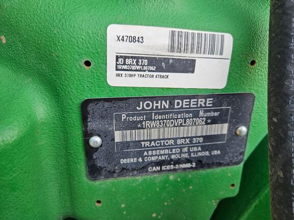 2023 John Deere 8RX 370 Tractor Rubber Track