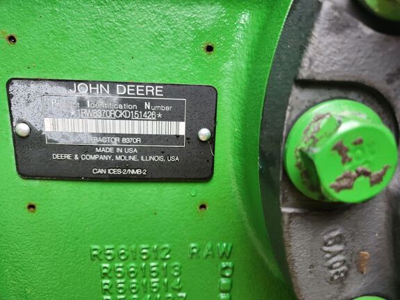 2020 John Deere 8370R Tractor