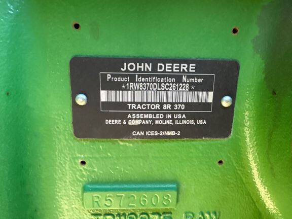 2025 John Deere 8R 370 Tractor